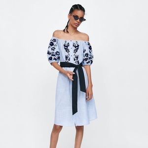 Zara Blue floral dress worn by Kate Middleton